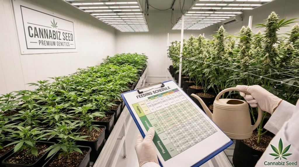 The Best Feeding Schedule for Cannabis Plants at Every Growth Stage | Cannabiz Seed The Best Feeding Schedule for Cannabis Plants at Every Growth Stage
