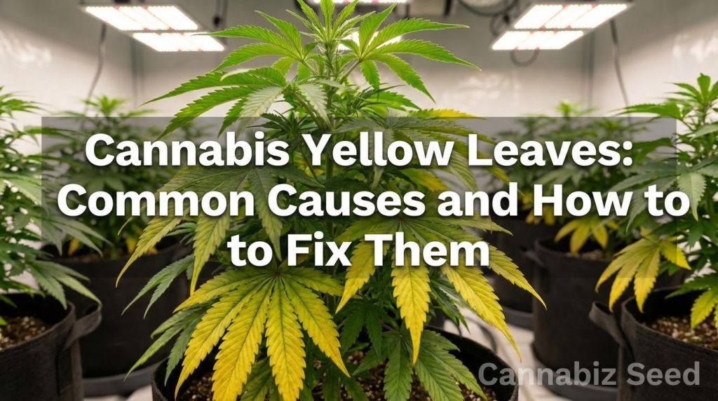 Cannabis Yellow Leaves: Common Causes and How to Fix Them | Cannabiz Seed Kanapių geltoni lapai: Dažniausios priežastys ir kaip jas pašalinti