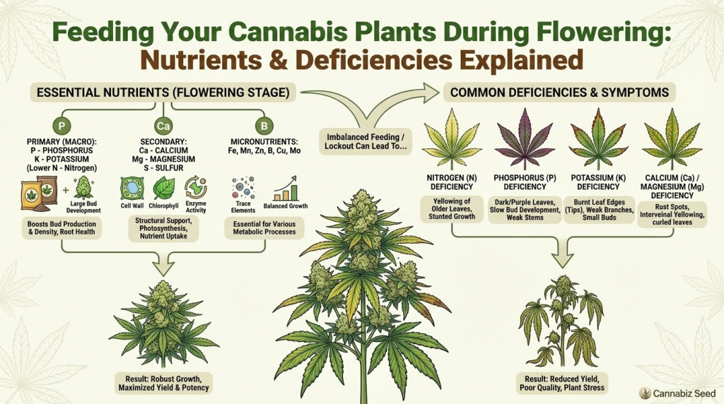 Kanapių augalų šėrimas žydėjimo metu: Maistinių medžiagų ir jų trūkumo paaiškinimai