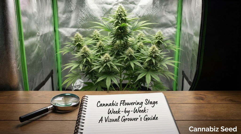 Cannabis Flowering Stage Week-by-Week: A Visual Grower’s Guide | Cannabiz Seed Cannabis Flowering Stage Week-by-Week: A Visual Grower’s Guide