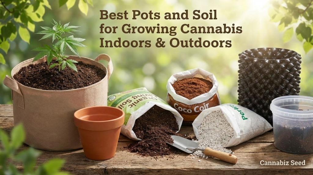 Best Pots and Soil for Growing Cannabis Indoors & Outdoors | Cannabiz Seed Best Pots and Soil for Growing Cannabis Indoors & Outdoors